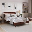 Savannah Full Wood Low Profile Platform Bed in Walnut