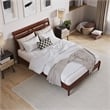 Savannah Full Wood Low Profile Platform Bed in Walnut