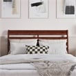Savannah Full Wood Low Profile Platform Bed in Walnut