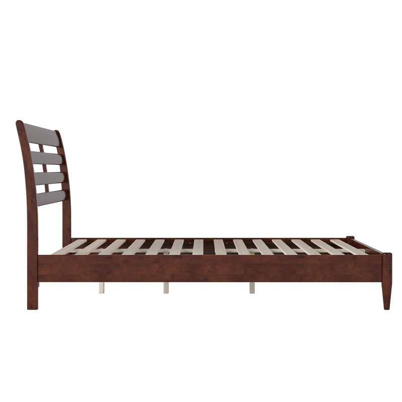 AFI Savannah Full Solid Wood Low Profile Platform Bed in Walnut