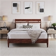 Savannah Full Wood Low Profile Platform Bed in Walnut