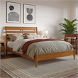 Savannah Full Wood Low Profile Platform Bed in Light Toffee