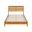 Savannah Full Wood Low Profile Platform Bed in Light Toffee