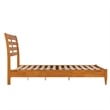 Savannah Full Wood Low Profile Platform Bed in Light Toffee