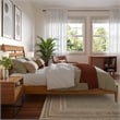 Savannah Full Wood Low Profile Platform Bed in Light Toffee