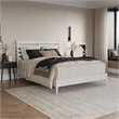 Savannah Queen Wood Low Profile Platform Bed in White