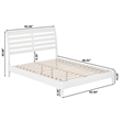 Savannah Queen Wood Low Profile Platform Bed in White