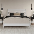 Savannah Queen Wood Low Profile Platform Bed in White