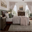 Savannah Queen Wood Low Profile Platform Bed in Walnut