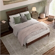 Savannah Queen Wood Low Profile Platform Bed in Walnut