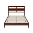Savannah Queen Wood Low Profile Platform Bed in Walnut