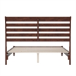Savannah Queen Wood Low Profile Platform Bed in Walnut