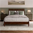 Savannah Queen Wood Low Profile Platform Bed in Walnut