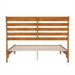 Savannah Queen Wood Low Profile Platform Bed in Light Toffee