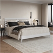 Savannah King Wood Low Profile Platform Bed in White