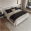 Savannah King Wood Low Profile Platform Bed in White