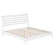 Savannah King Wood Low Profile Platform Bed in White