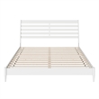 Savannah King Wood Low Profile Platform Bed in White