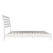 Savannah King Wood Low Profile Platform Bed in White