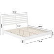Savannah King Wood Low Profile Platform Bed in White