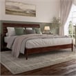 Savannah King Wood Low Profile Platform Bed in Walnut