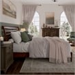 Savannah King Wood Low Profile Platform Bed in Walnut