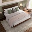Savannah King Wood Low Profile Platform Bed in Walnut