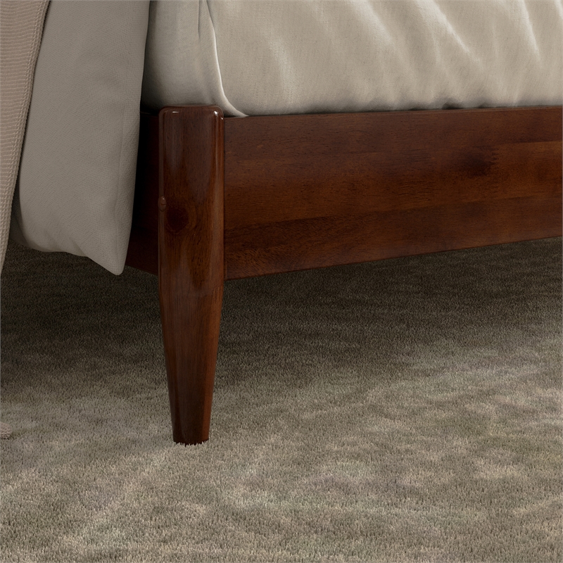 AFI Savannah King Solid Wood Low Profile Platform Bed in Walnut