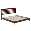 Savannah King Wood Low Profile Platform Bed in Walnut