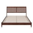 Savannah King Wood Low Profile Platform Bed in Walnut