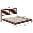 Savannah King Wood Low Profile Platform Bed in Walnut