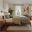 Savannah King Wood Low Profile Platform Bed in Light Toffee
