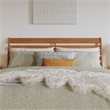 Savannah King Wood Low Profile Platform Bed in Light Toffee