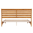 Savannah King Wood Low Profile Platform Bed in Light Toffee