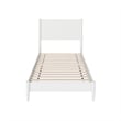 Pasadena Twin XL Solid Wood Low Profile Platform Bed in White