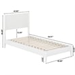 Pasadena Twin XL Solid Wood Low Profile Platform Bed in White