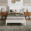 Pasadena Twin XL Solid Wood Low Profile Platform Bed in White