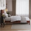 Pasadena Twin XL Solid Wood Low Profile Platform Bed in Walnut