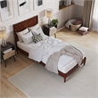 Pasadena Twin XL Solid Wood Low Profile Platform Bed in Walnut