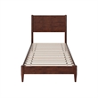 Pasadena Twin XL Solid Wood Low Profile Platform Bed in Walnut