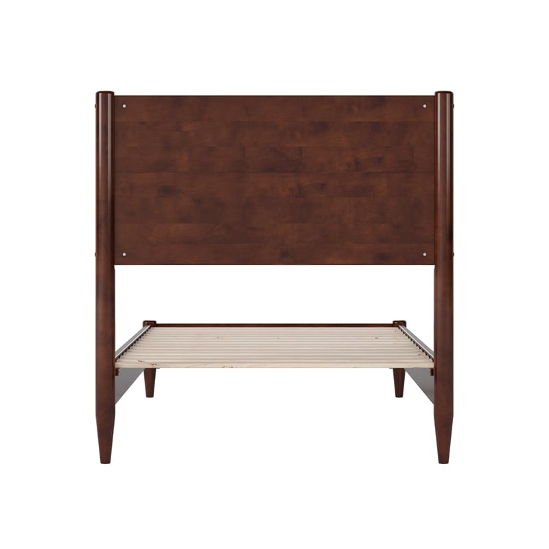 Pasadena Twin XL Solid Wood Low Profile Platform Bed in Walnut