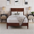 Pasadena Twin XL Solid Wood Low Profile Platform Bed in Walnut