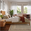 Pasadena Twin XL Wood Low Profile Platform Bed in Light Toffee