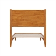 Pasadena Twin XL Wood Low Profile Platform Bed in Light Toffee