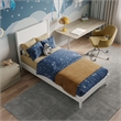 AFI Pasadena Twin Solid Wood Low Profile Platform Bed in White