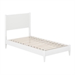 AFI Pasadena Twin Solid Wood Low Profile Platform Bed in White