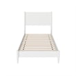 AFI Pasadena Twin Solid Wood Low Profile Platform Bed in White