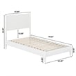 AFI Pasadena Twin Solid Wood Low Profile Platform Bed in White