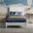 AFI Pasadena Twin Solid Wood Low Profile Platform Bed in White
