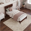 AFI Pasadena Twin Solid Wood Low Profile Platform Bed in Walnut